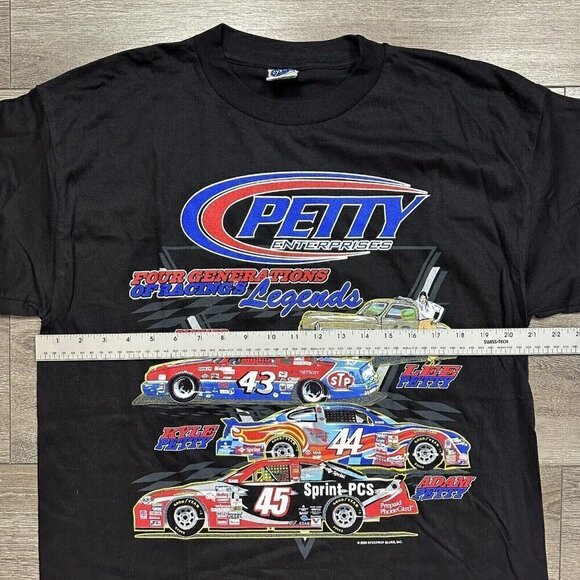 Vintage Richard Petty T Shirt Size L Enterprises 4 Generations NASCAR Estate 00s - Picture 7 of 8
